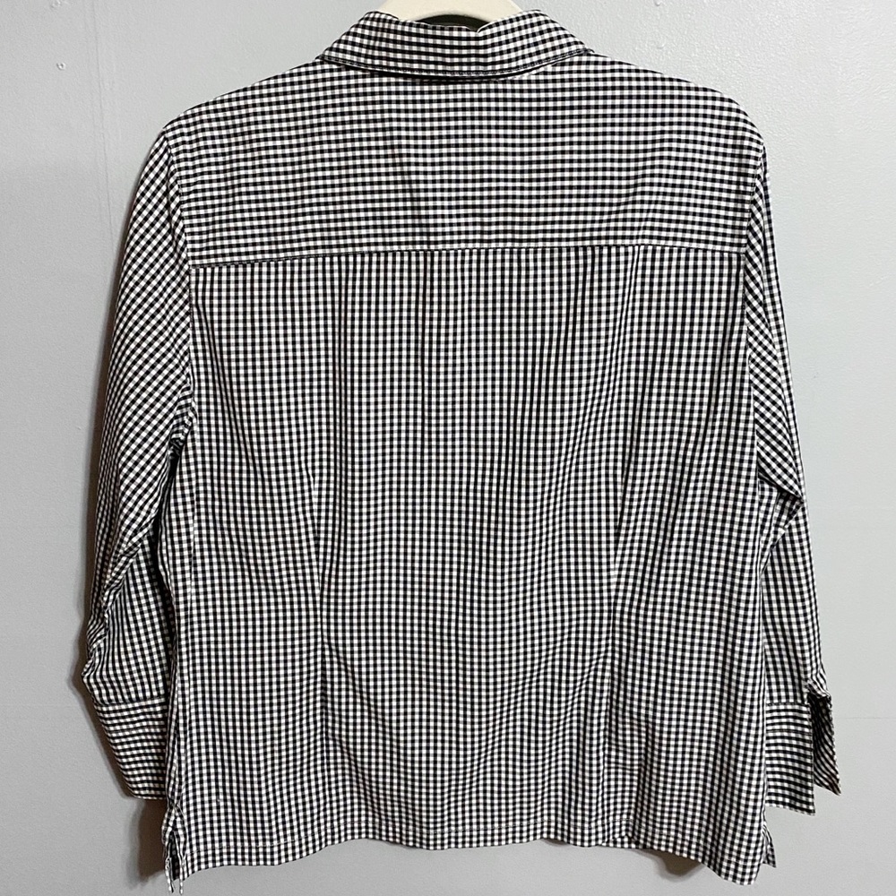 Foxcroft Lightweight Gingham Zip Up Jacket - Picture 7 of 7